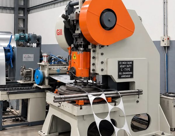 Coil cutting machine on the shop floor